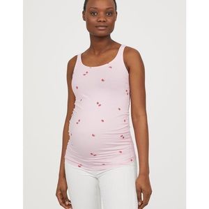 H&M MAMA Jersey Tank Top Strawberry design